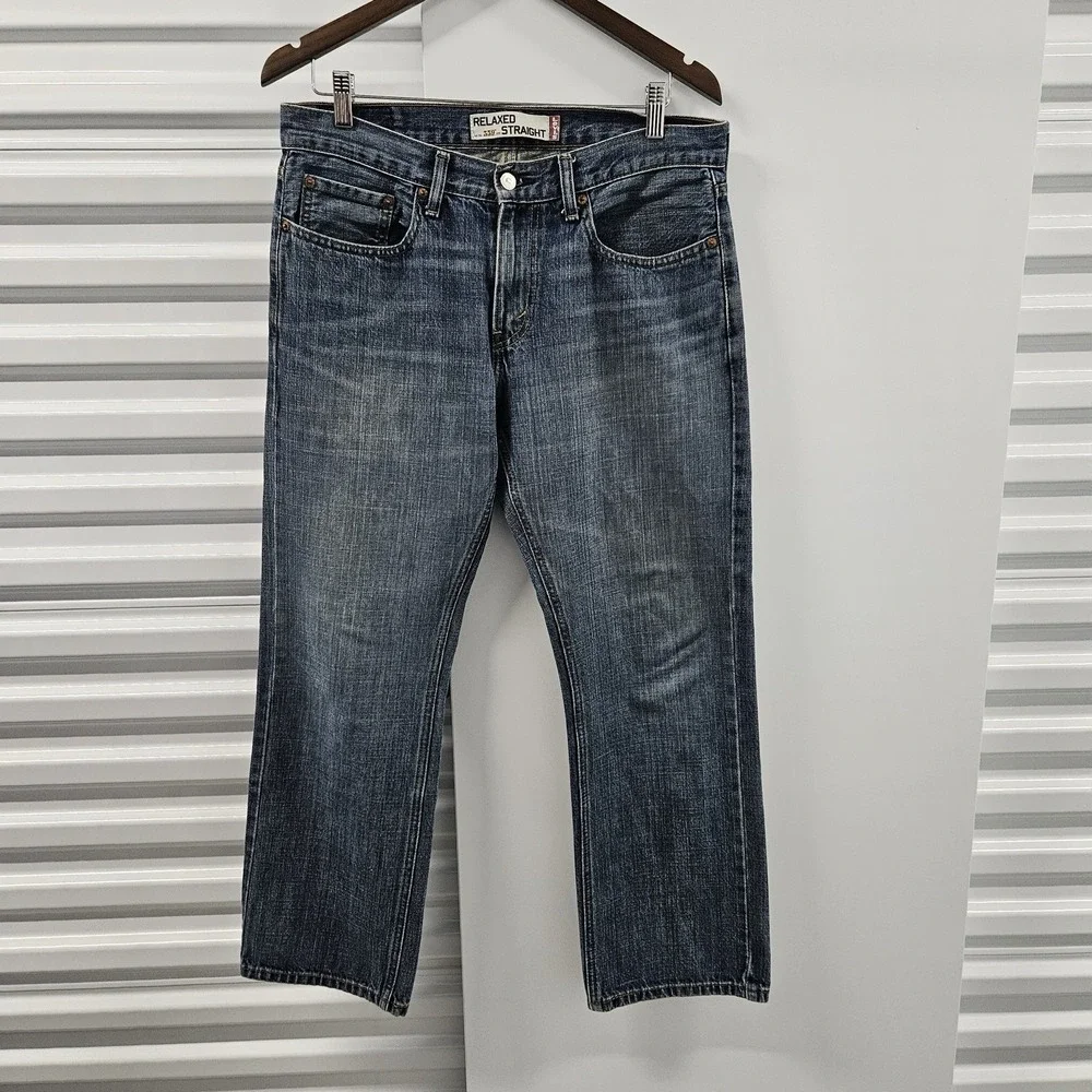 Levi's 559 Relaxed Straight Jeans Men's 34x28 Blue Medium Wash Denim